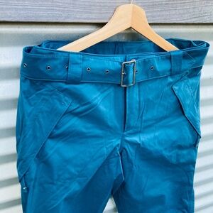Columbia Titanium Women's Snow Pants Size S Aqua Blue with Belt